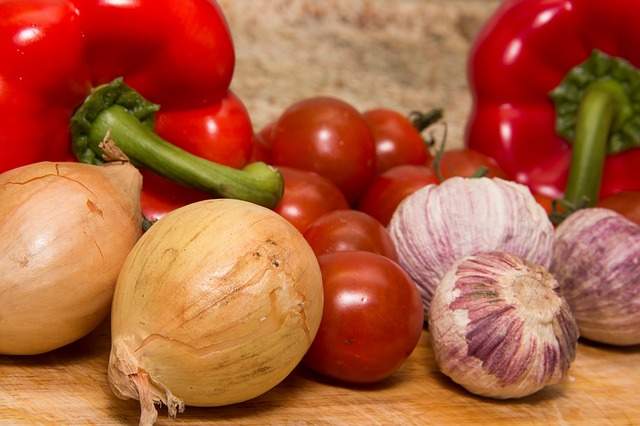 tomates poivrons ail oignons rouges