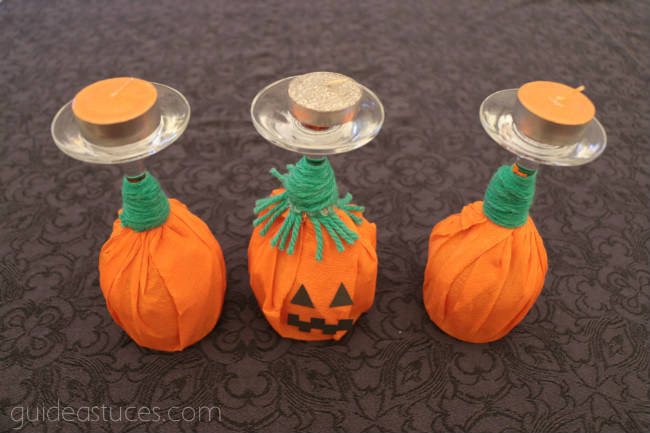Bougeoirs citrouilles