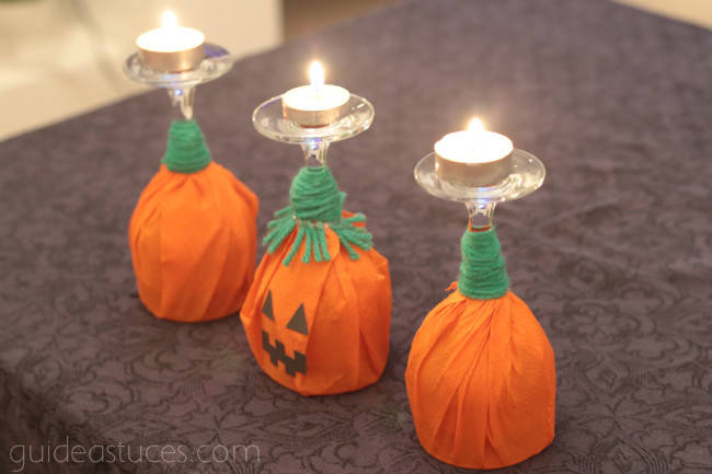 Bougeoirs citrouilles