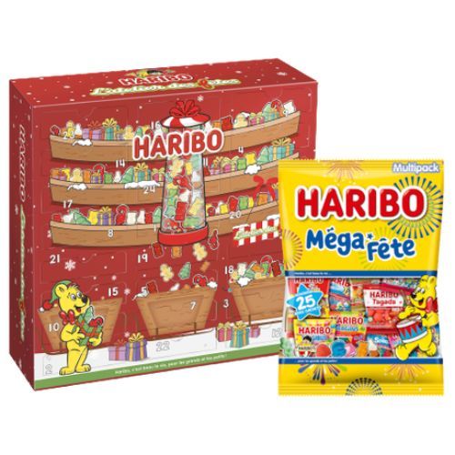 Calendrier de l’avent personnalisable Haribo + pack bonbons