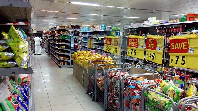 produits alimentaires en promotion au supermarché