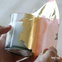 Photophores décorés à la feuille d'or