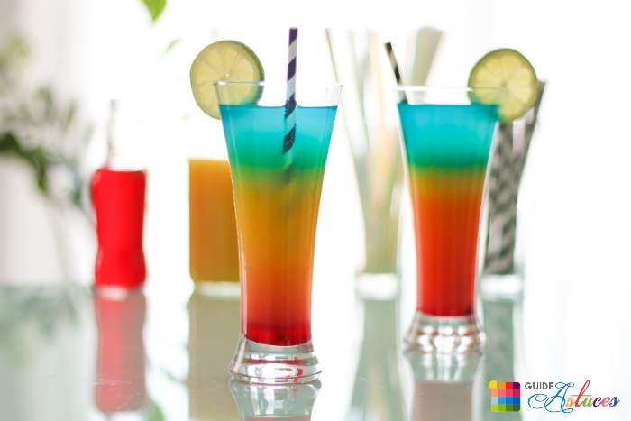 Virgin Rainbow cocktail sans alcool