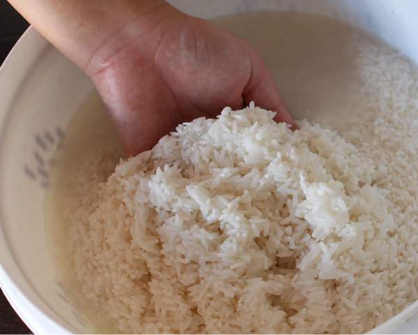 préparer l'eau de riz