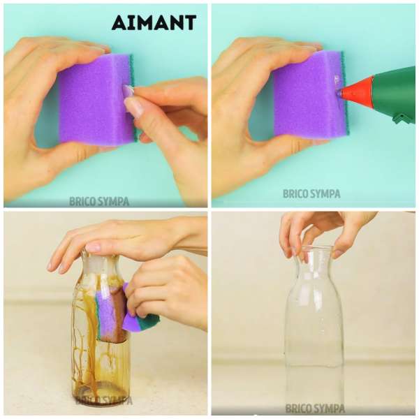 Nettoyer facilement l'intérieur des bouteilles avec cette astuce