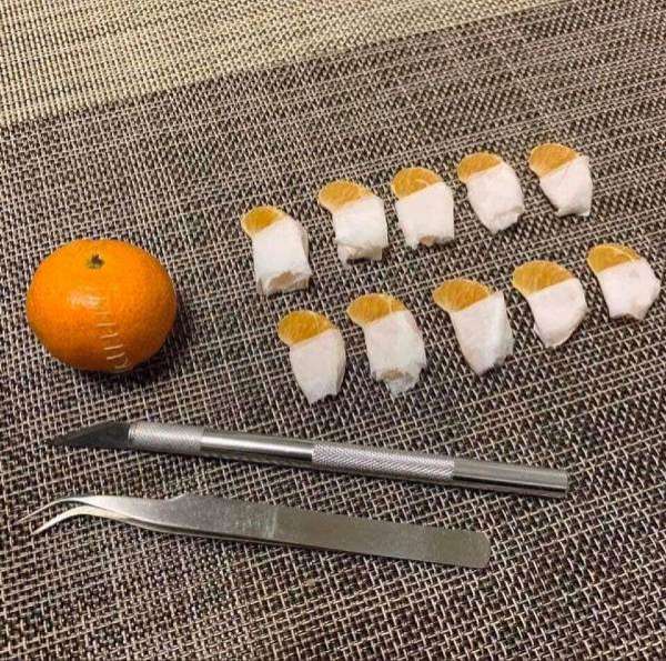 La césarienne de cette orange s'est bien passée