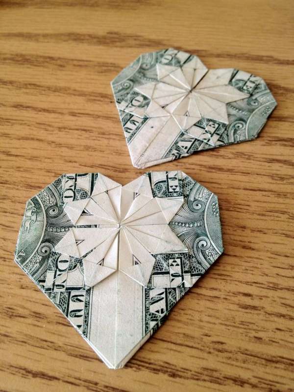 Origami de billets de banque