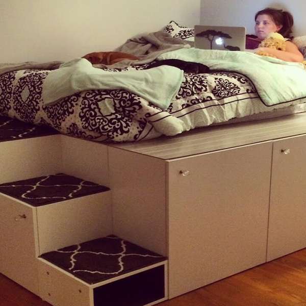 Un meuble de rangement avec lit pour un gain d'espace optimal