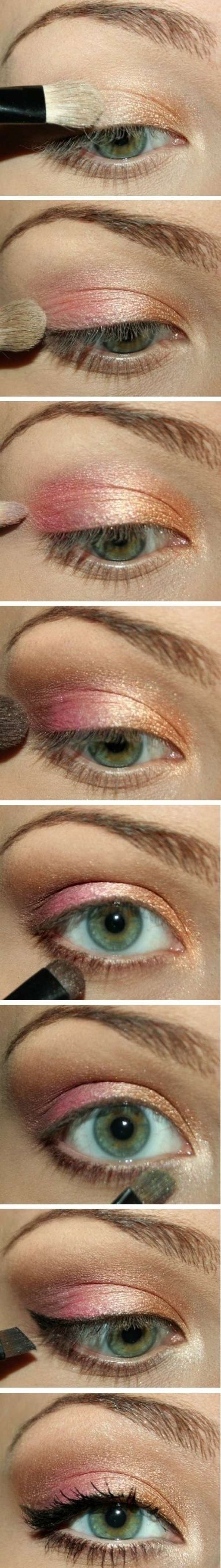 Maquillage rose pêche
