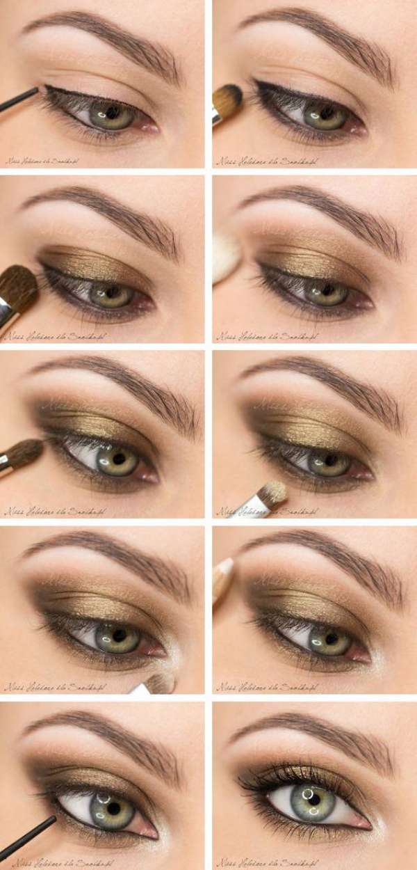 Maquillage doré pour les fêtes