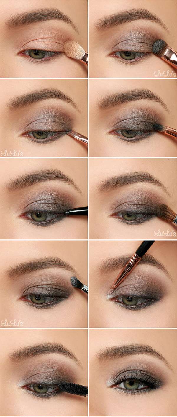 Maquillage smokey gris