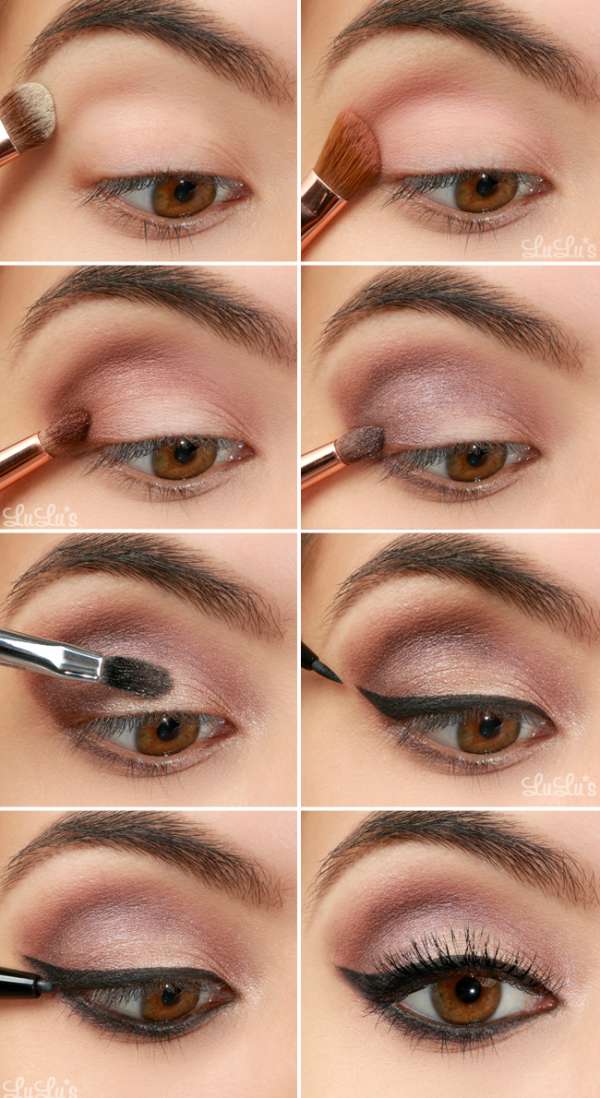 Maquillage rose violet