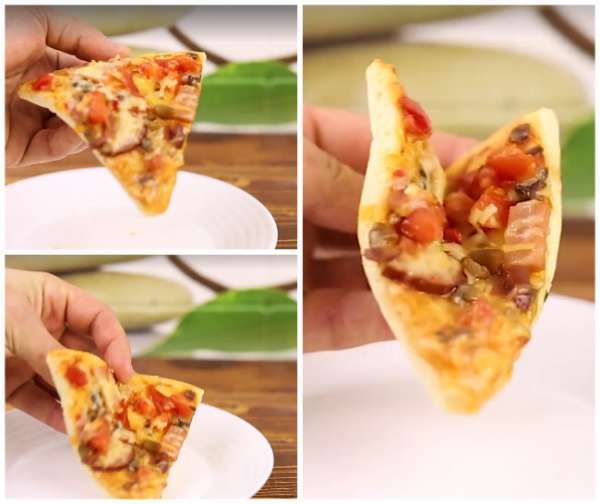 Plier la pizza pour la manger sans qu'elle ne dégouline