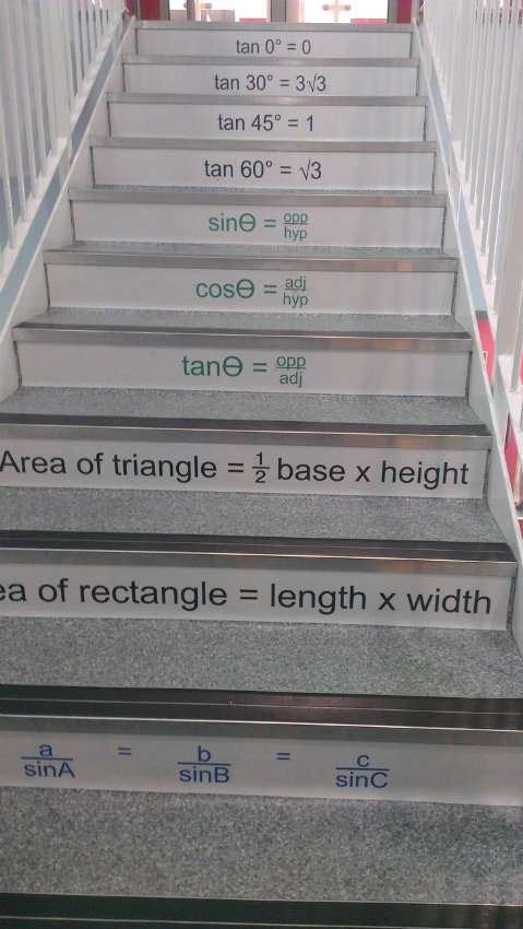 Apprendre les règles de mathématiques plus facilement grâce aux escaliers