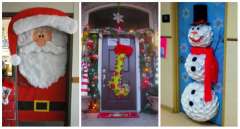 23 Décorations de porte réjouissantes pour Noël