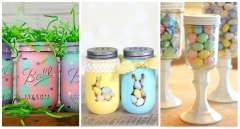 10 Décorations de Pâques avec des bocaux en verre