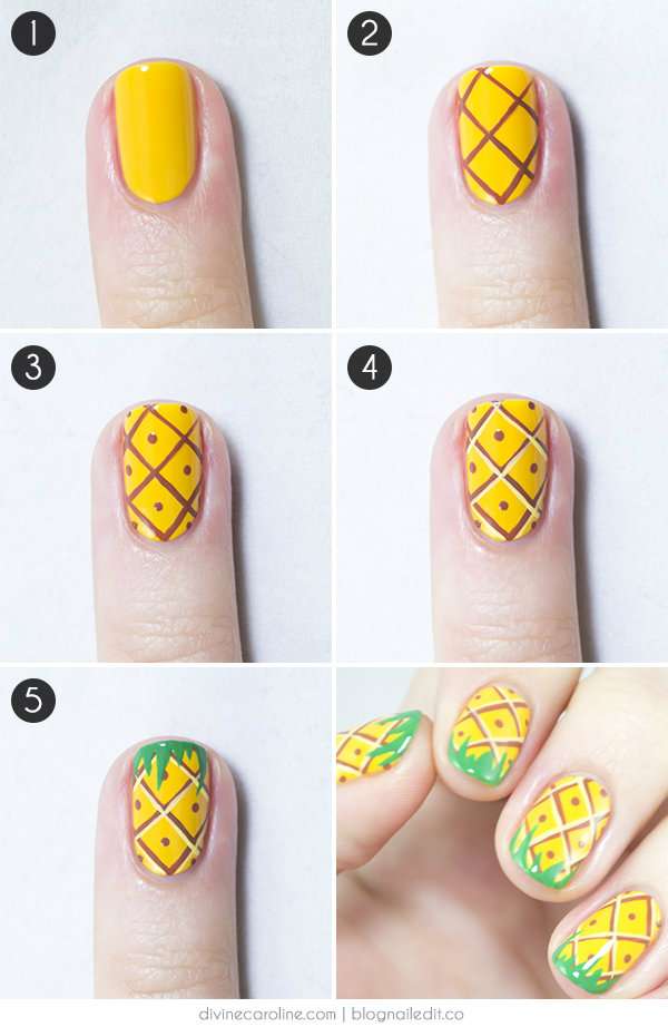 Nail art ananas