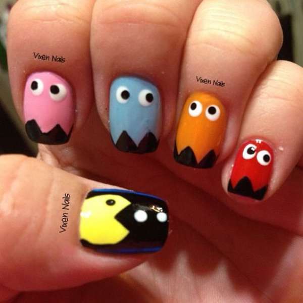Nail art Pac-Man