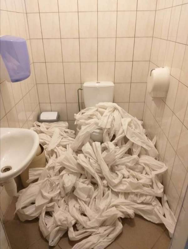 On avait eu besoin de beaucoup de papier toilette