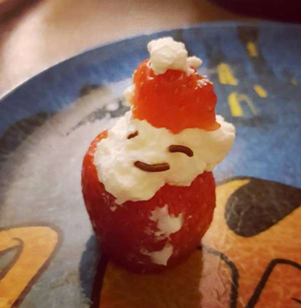 Ce Père Noël en fraise