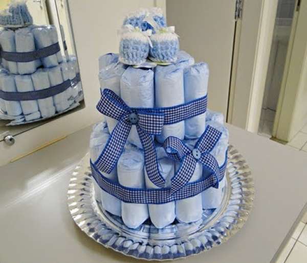 Gâteau de couches tout bleu