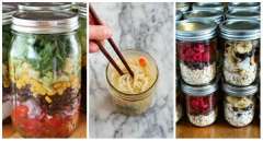 14 Idées de repas gourmands et healthy à emporter dans un bocal en verre