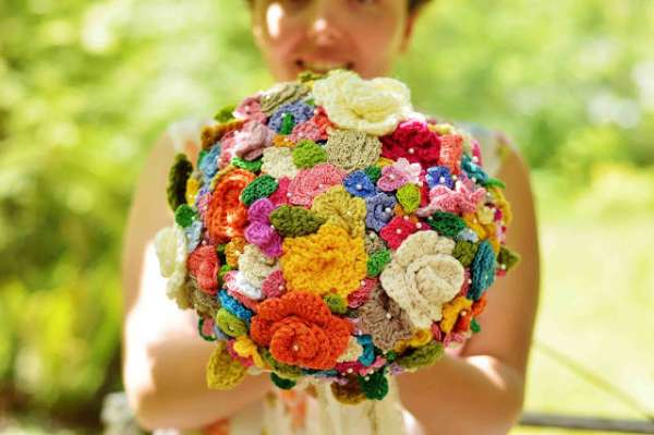 Bouquet de fleurs en crochet