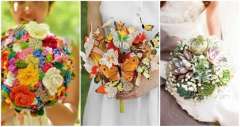 17 idées originales de bouquets de mariée DIY