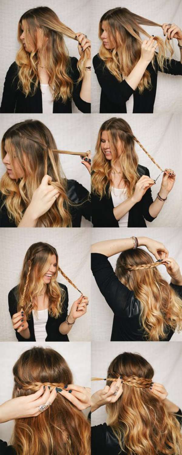 Une tresse demi-couronne