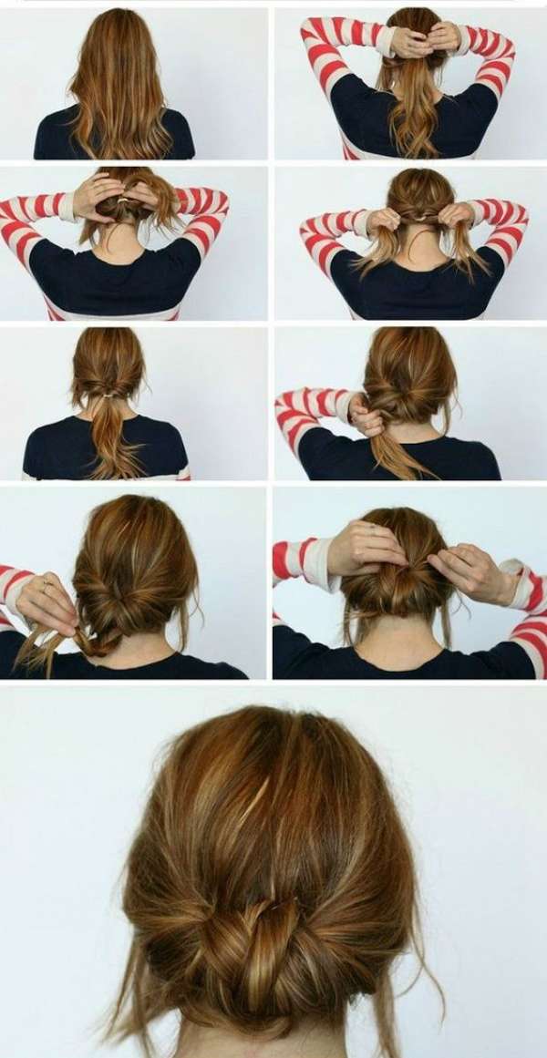 Un chignon tressé