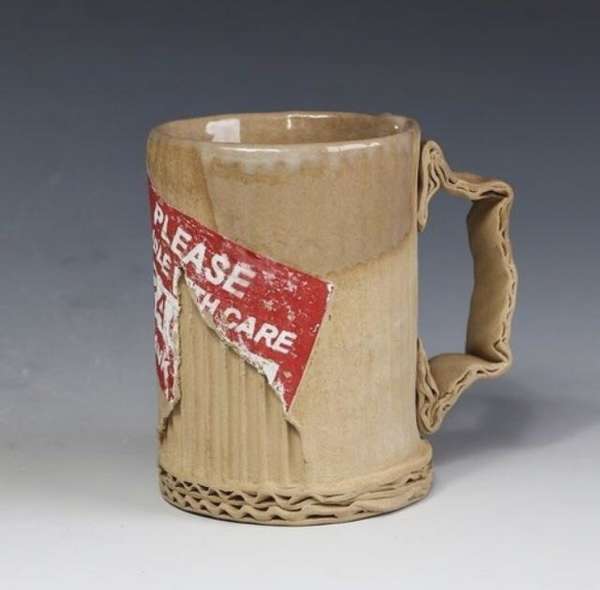Mug en céramique effet carton