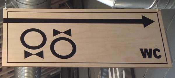Les symboles de ces toilettes publiques
