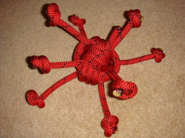 Araignée en corde rouge à lancer pour votre chien
