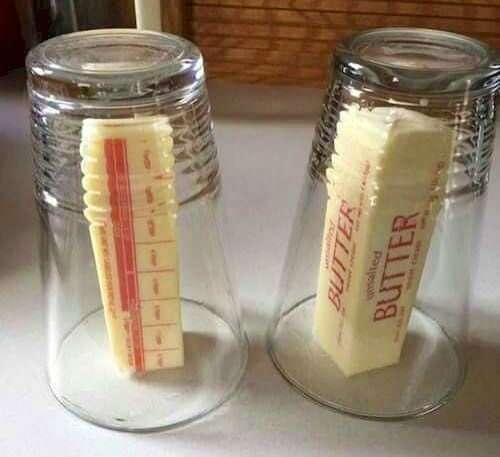 Utilisez un verre chaud pour ramollir le beurre