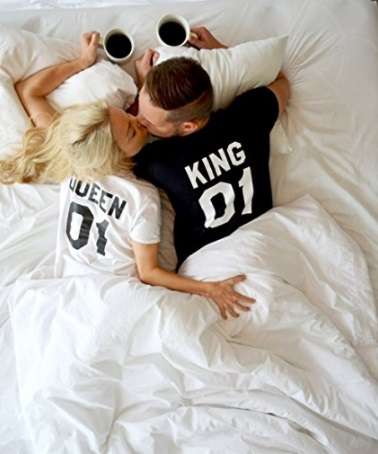 Tee shirt duo pour couple king et queen