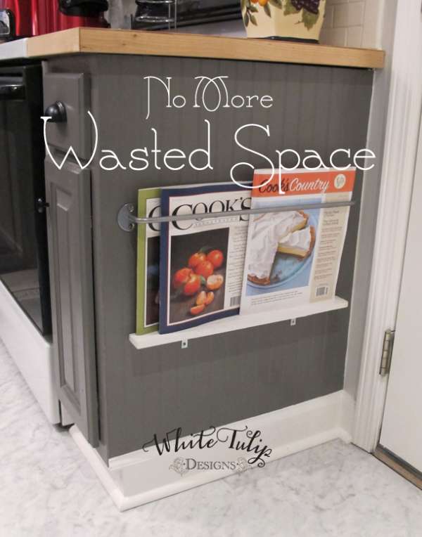Utilisez l'espace disponible pour faire un rangement pour vos magazines de cuisine