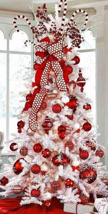 Sapin fantaisie rouge et blanc