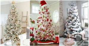Sapins de Noël blancs comme dans les contes de fées