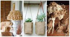 15 Façons stylées d'utiliser la toile de jute dans votre décoration