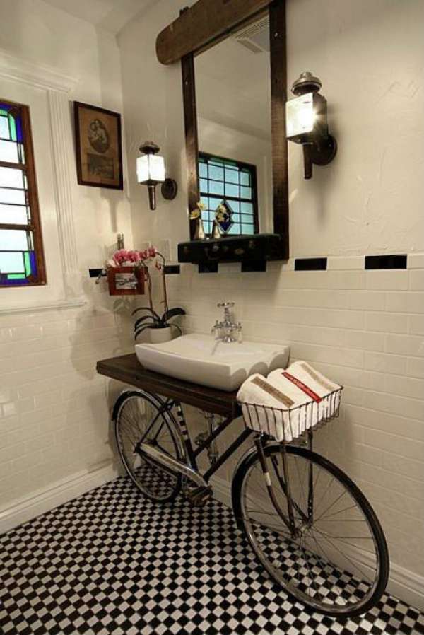 Un très beau vélo-lavabo