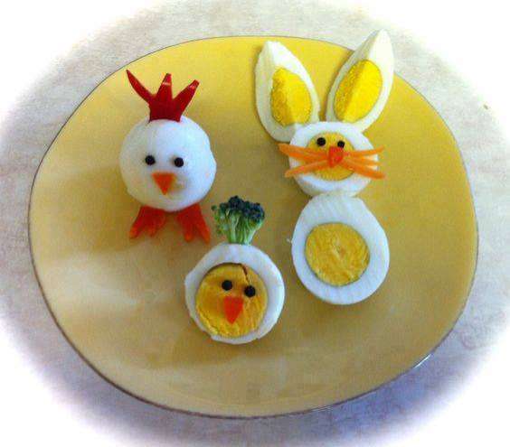Idée de présentation des œufs durs pour enfants