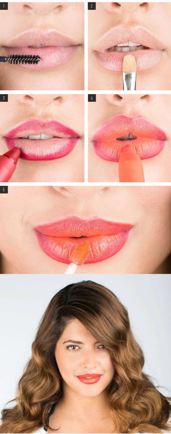Lèvres rose orange
