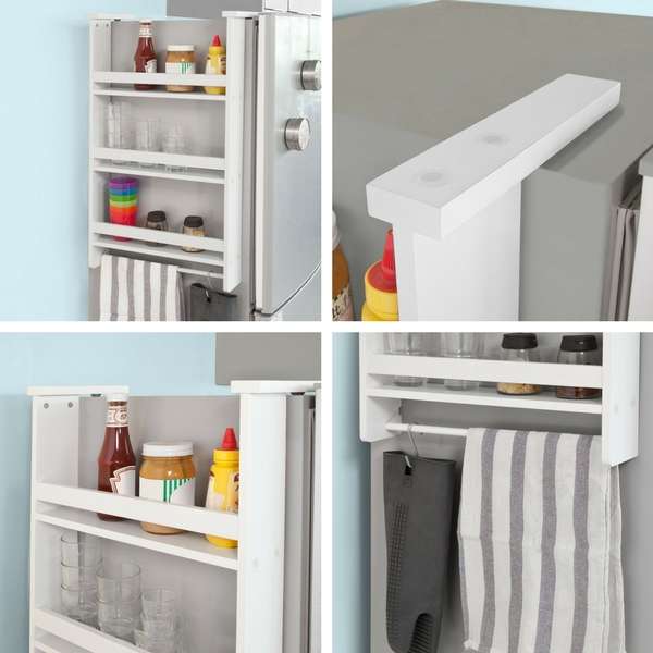 Obtenez de la place à côté du frigo avec cette étagère à suspendre