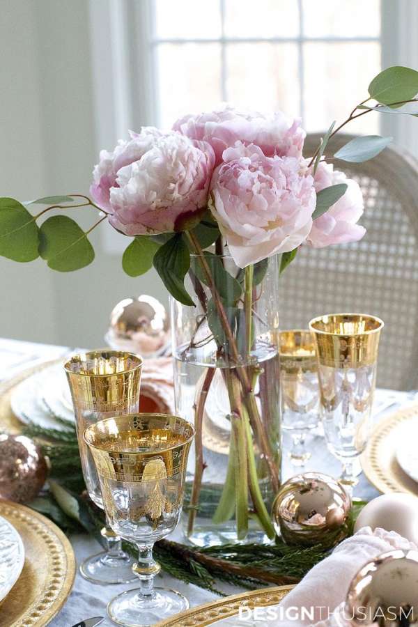 Un look floral pour votre table de Noël