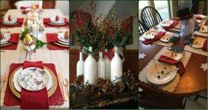 Photos des plus belles décorations de table de Noël