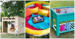 22 idées d'aires de jeux extérieures DIY pour enfants