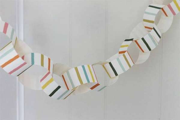 Guirlande avec du recyclage