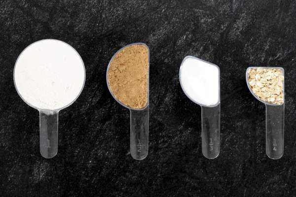Des tasses à mesurer avec design qui correspond à leur dosage