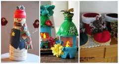 13 idées de décorations pour Noël DIY avec des bouteilles en plastique