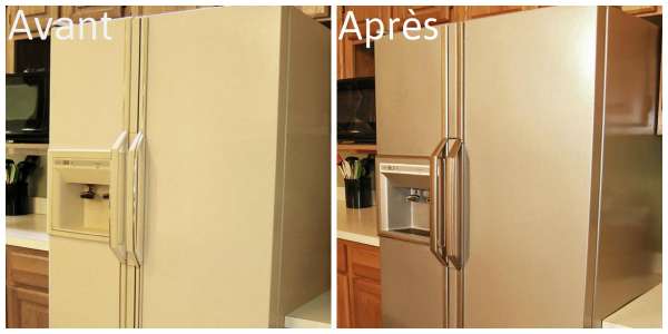 Rafraîchissez le style de votre frigo avec de la peinture en acier inoxydable